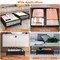 2Pcs Under Bed Storage Containers with 360° Rotatable Wheels Visible Dustproof Cover